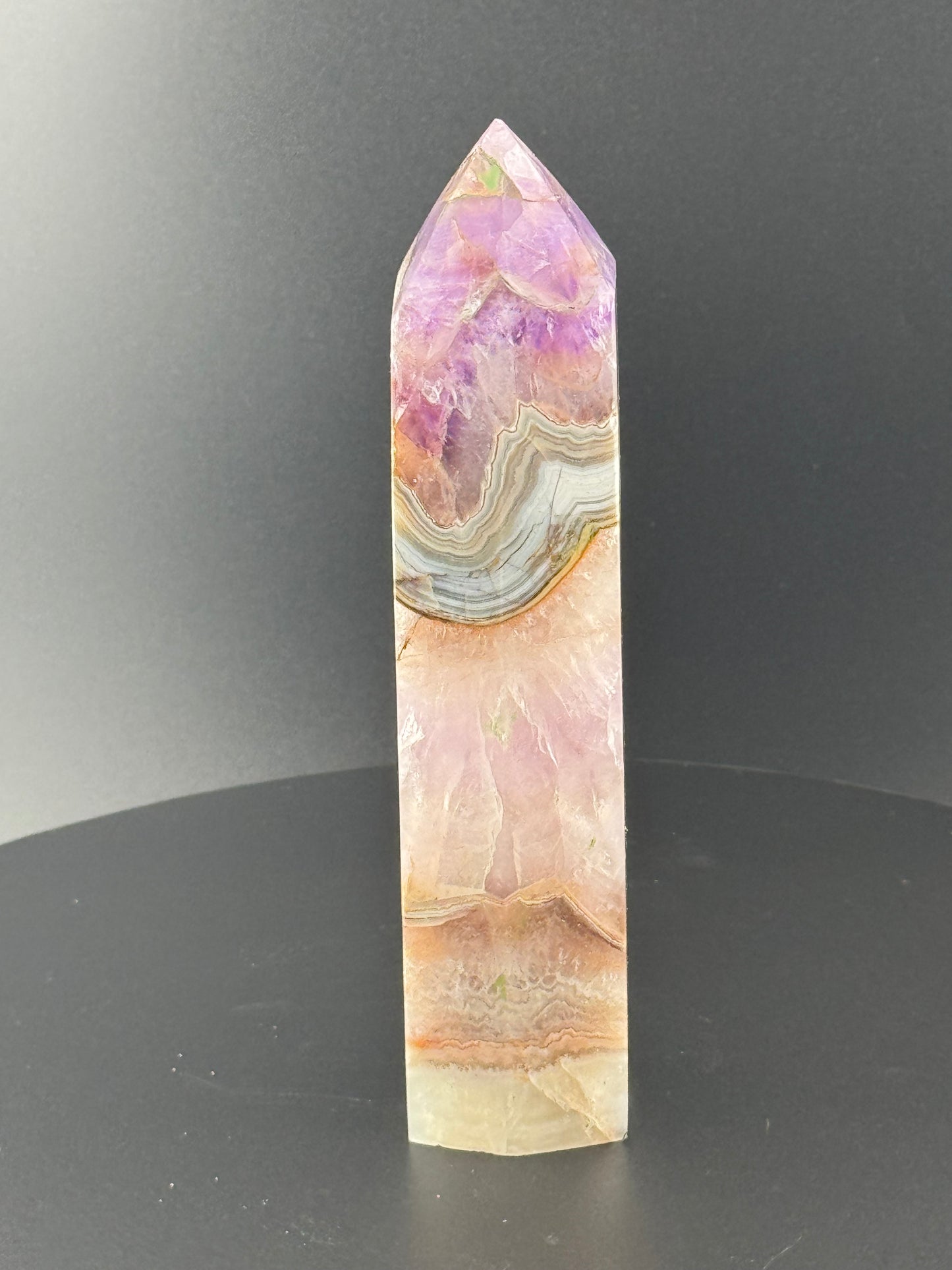 Amethyst Point with Agate