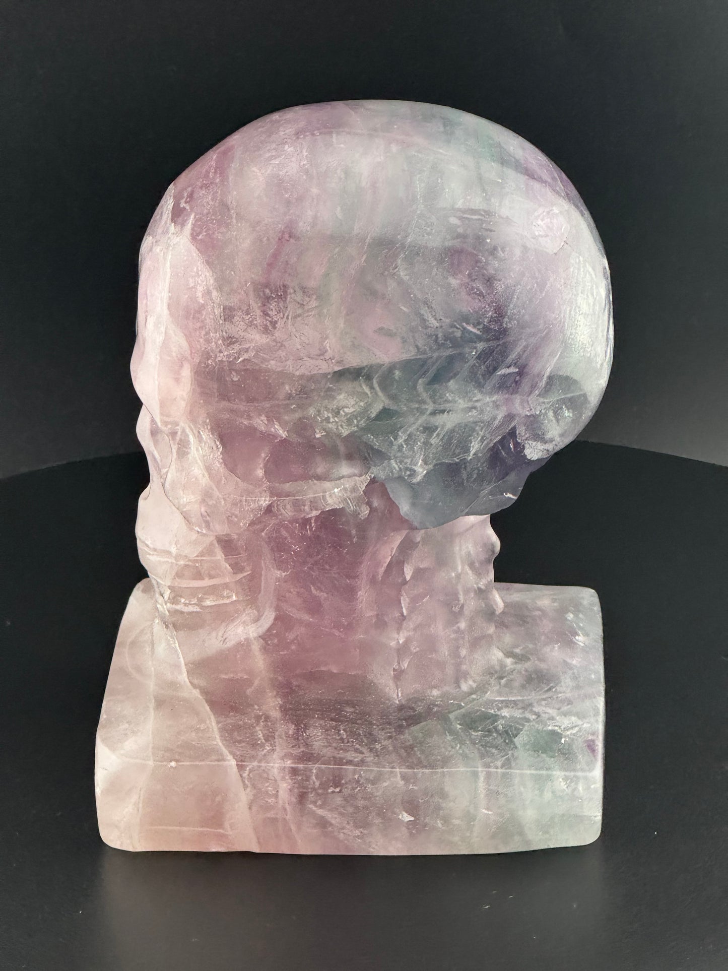Fluorite Skull Carving