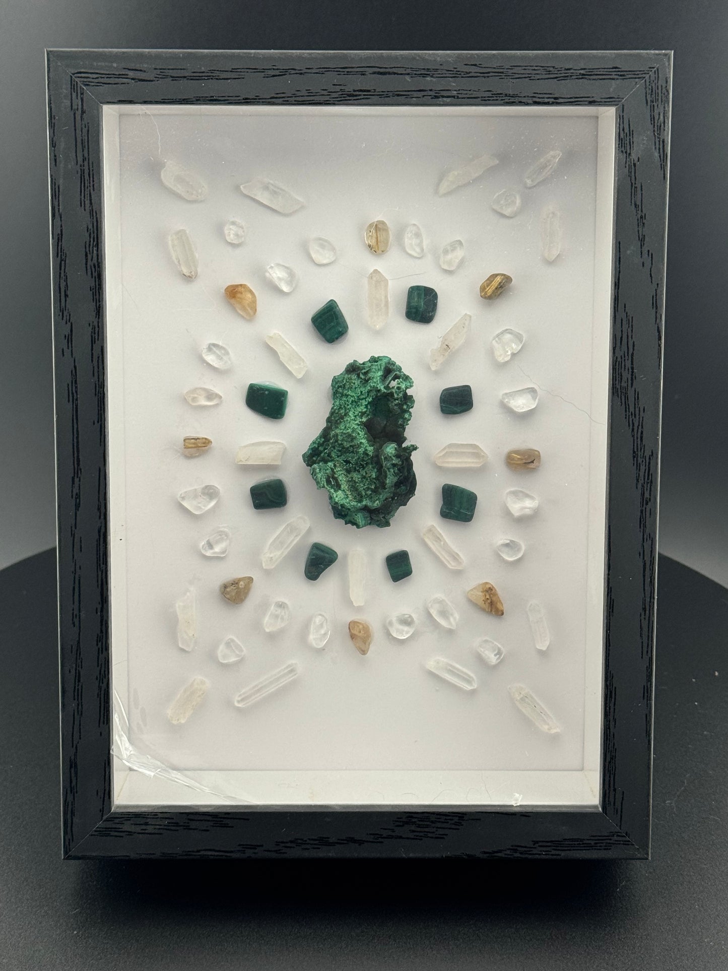 Malachite Crystal Shadowbox