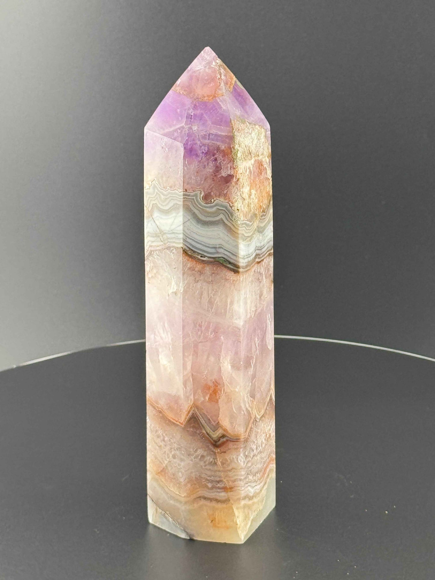 Amethyst Point with Agate