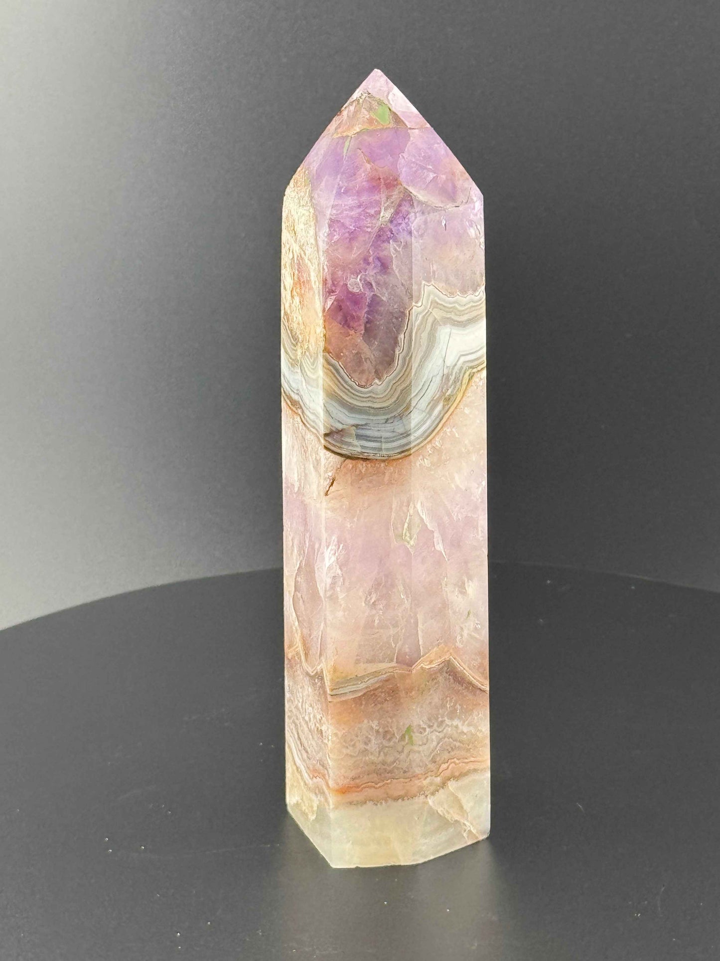 Amethyst Point with Agate