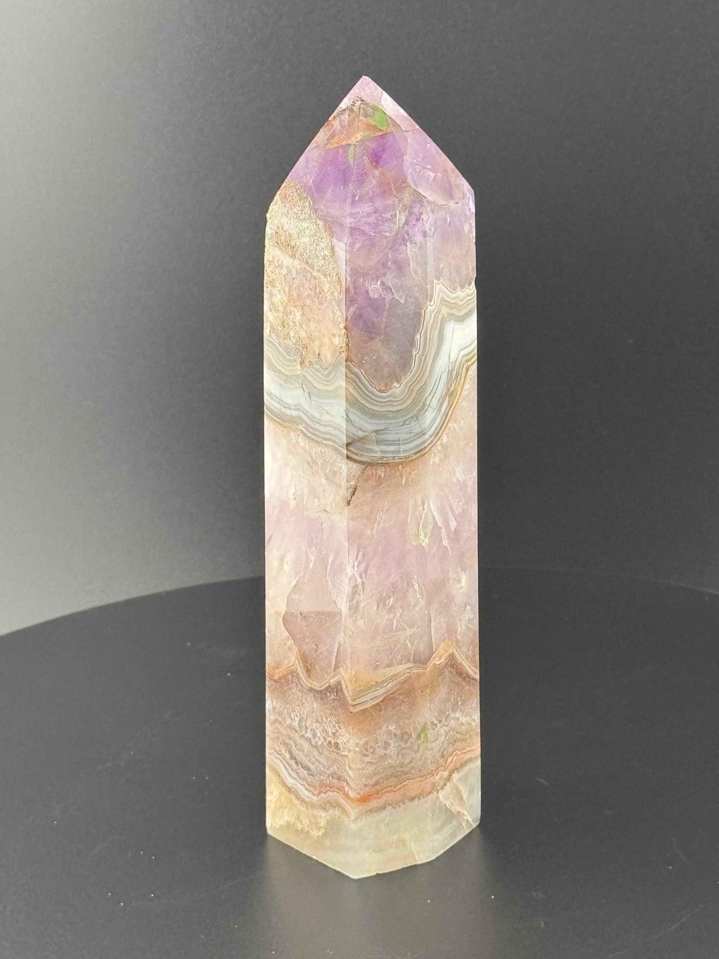 Amethyst Point with Agate