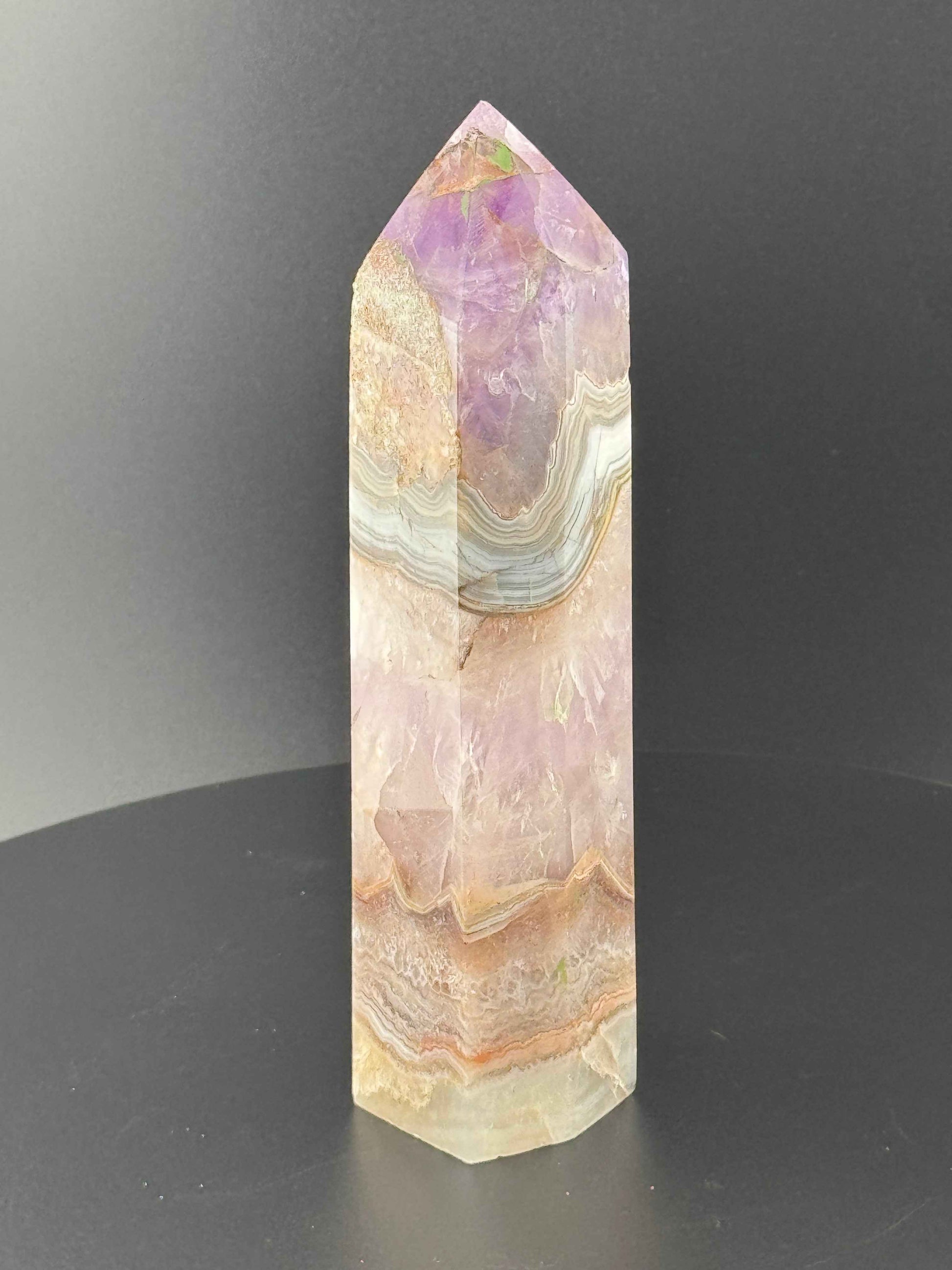 Amethyst Point with Agate