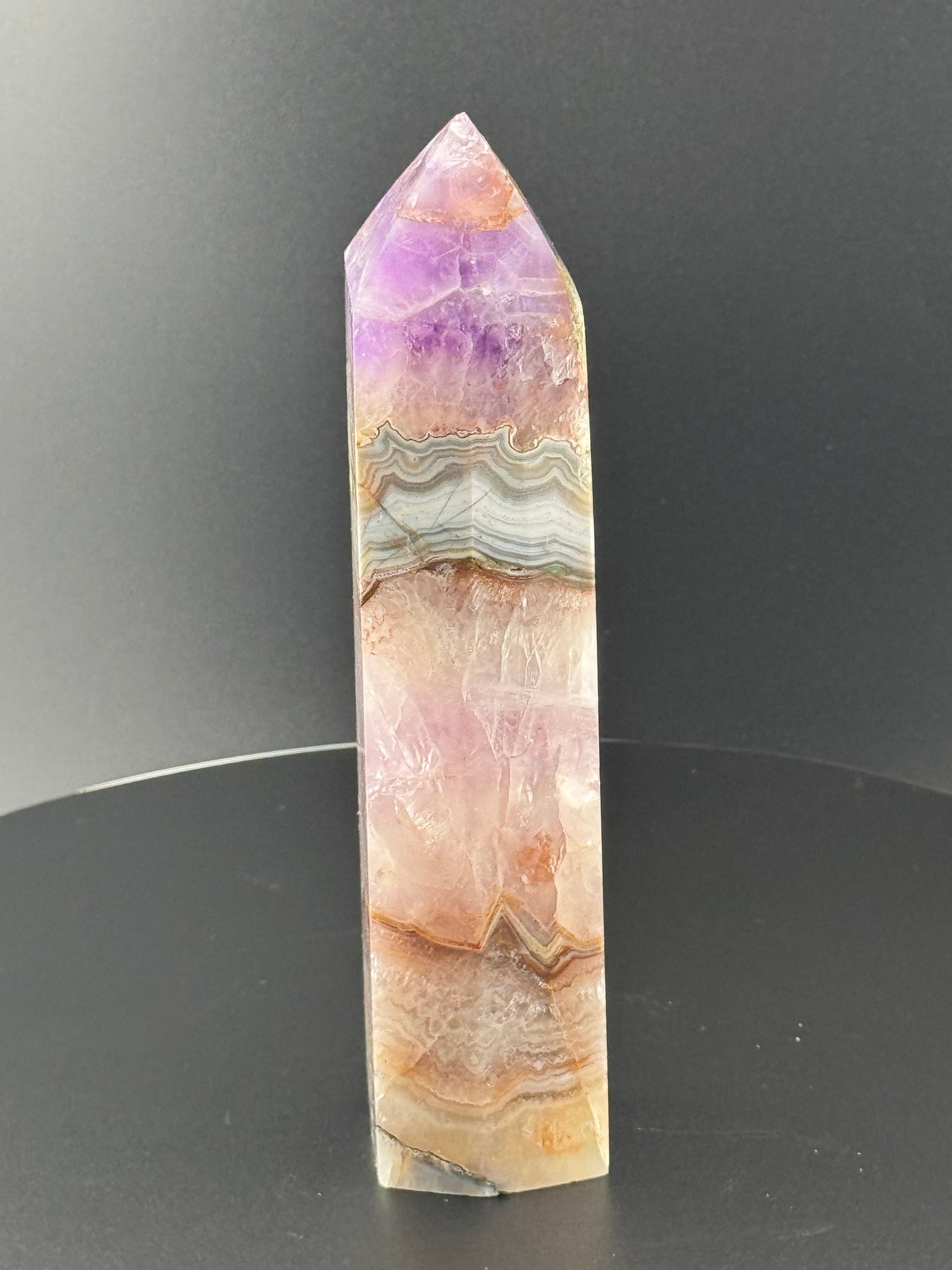 Amethyst Point with Agate