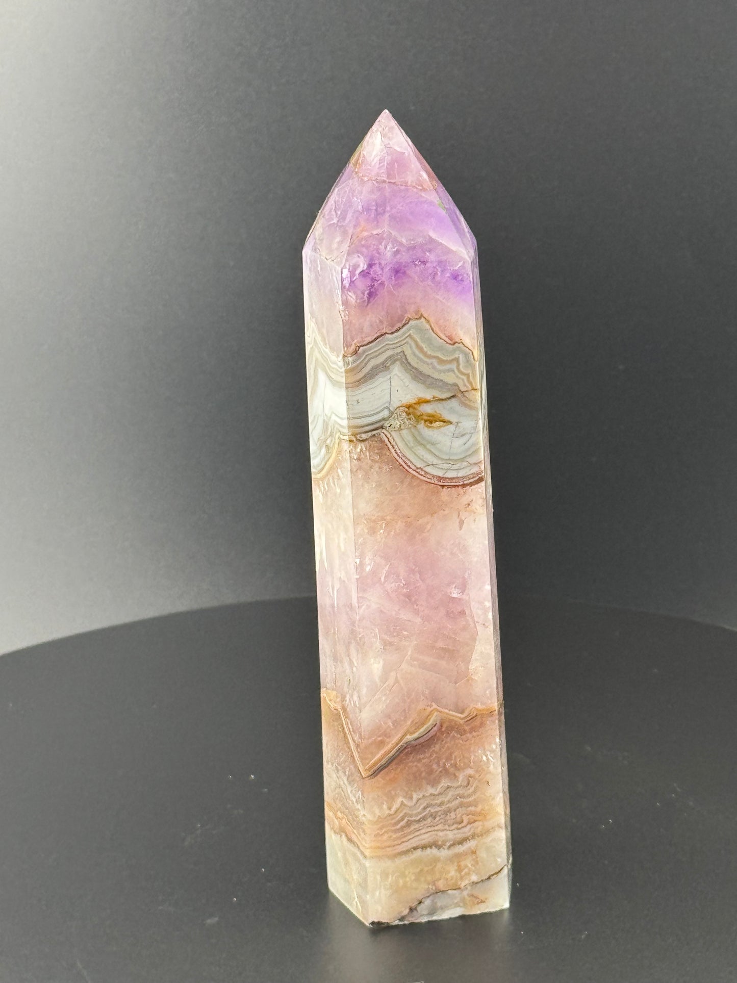 Amethyst Point with Agate