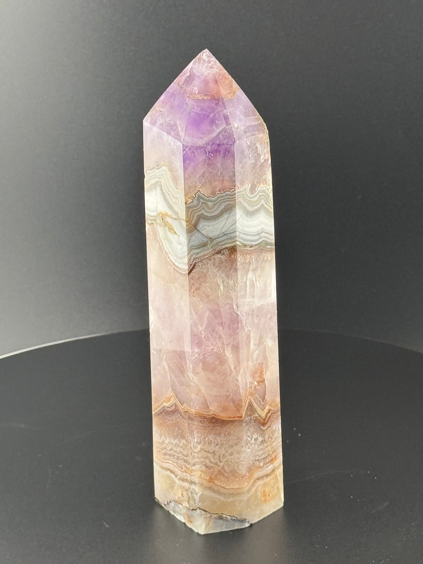 Amethyst Point with Agate