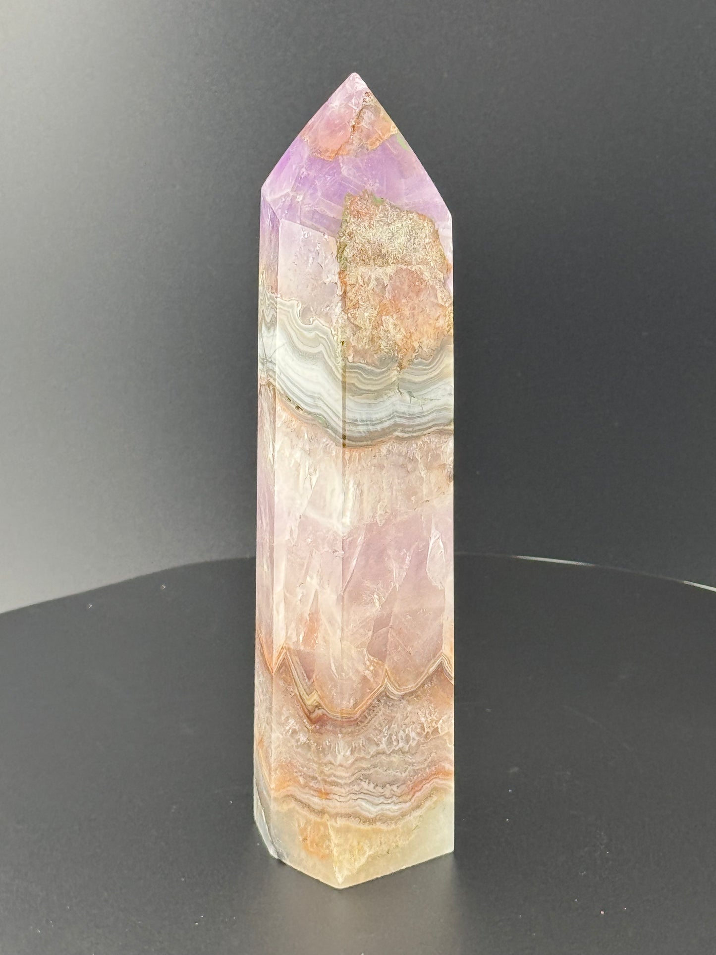 Amethyst Point with Agate