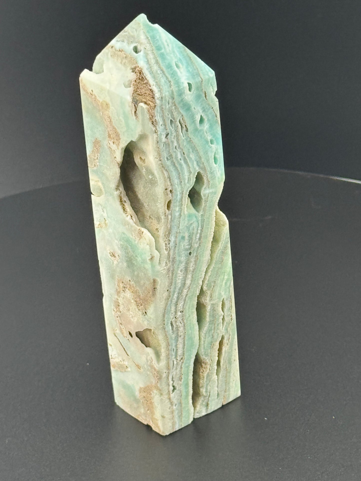 Hemimorphite Tower with Druzy
