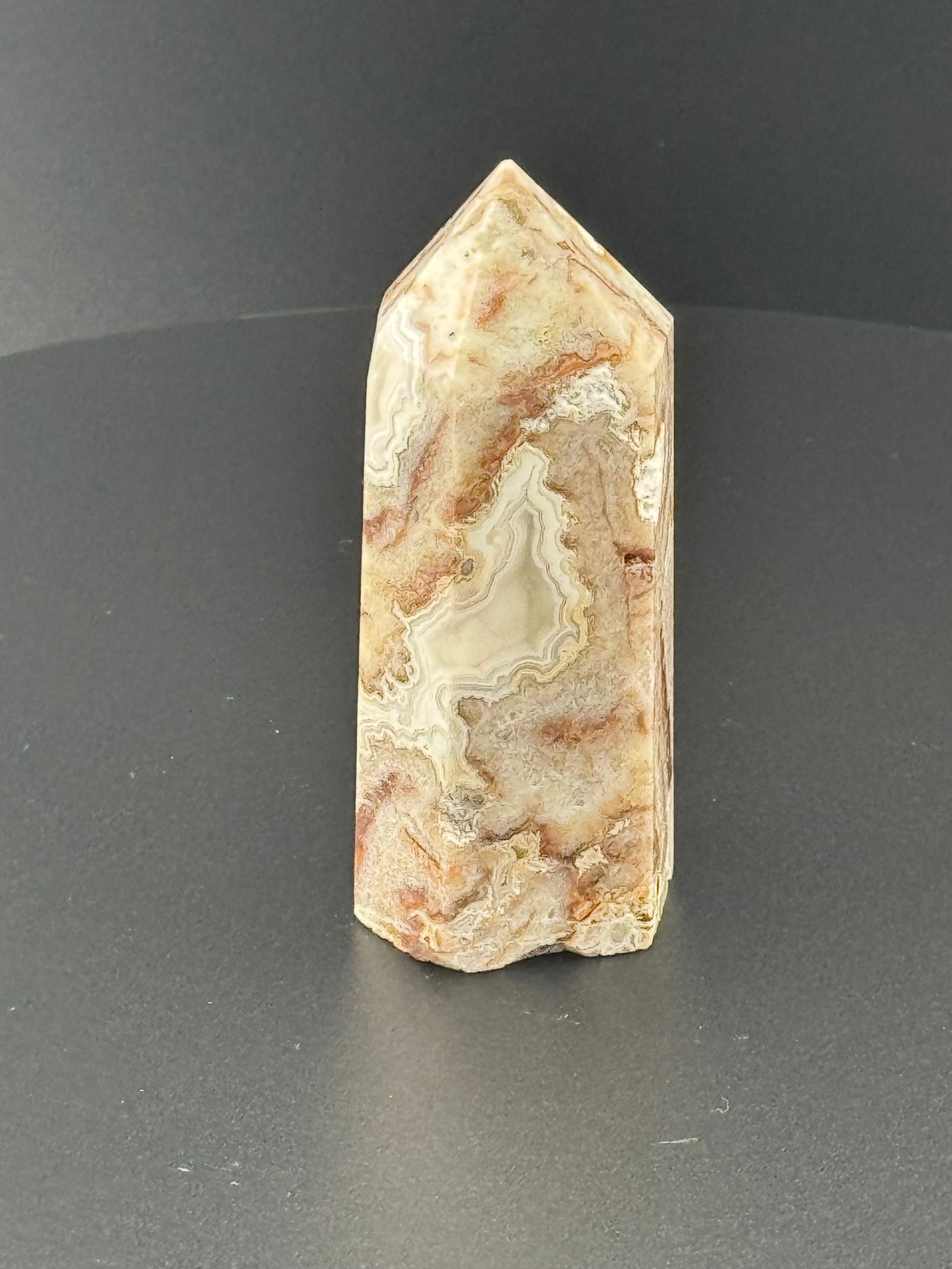 Mexican Crazy Lace Agate Tower