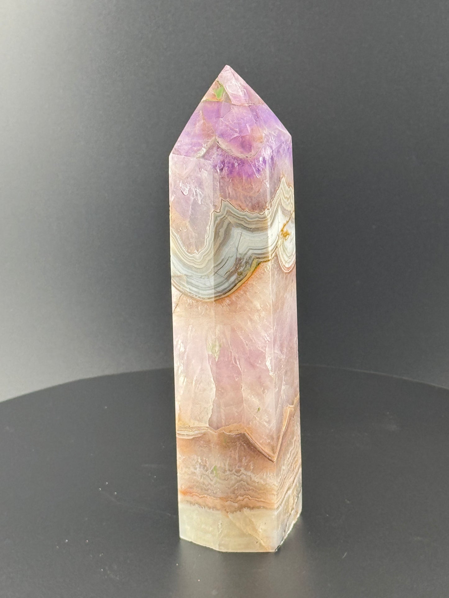 Amethyst Point with Agate