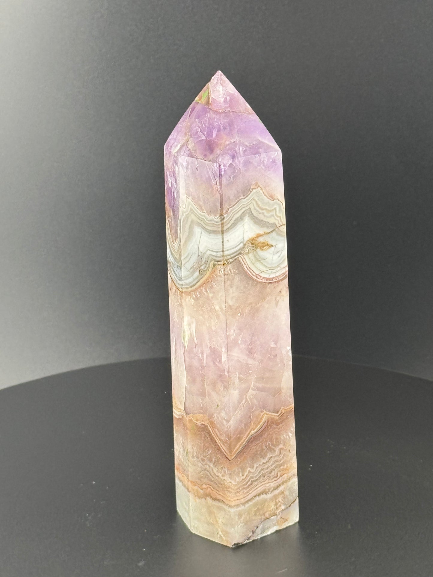 Amethyst Point with Agate