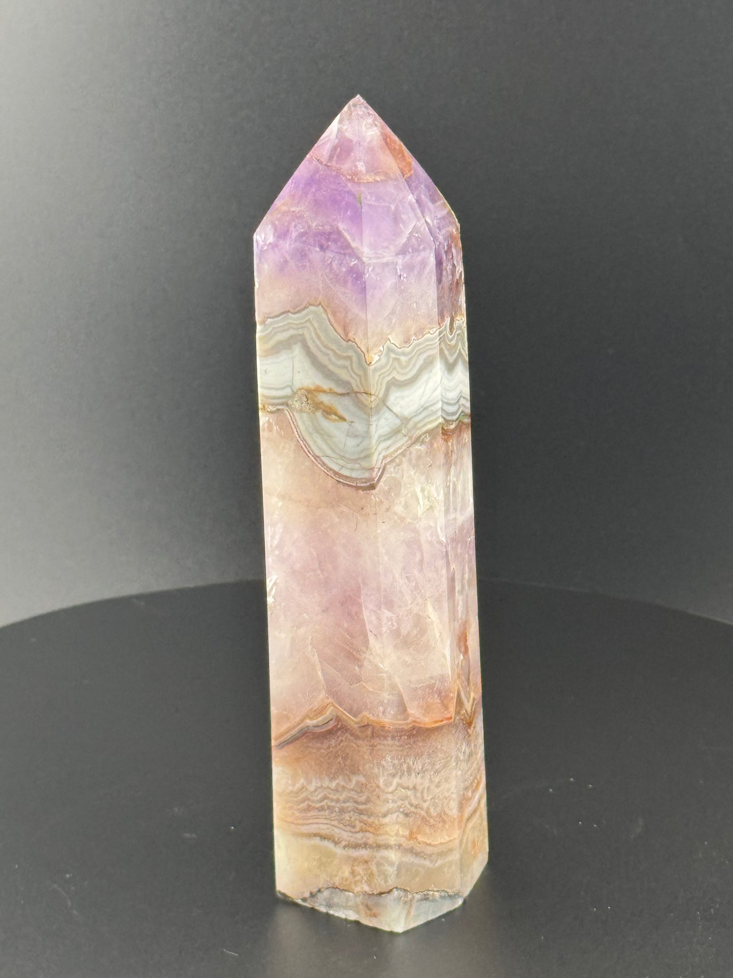Amethyst Point with Agate