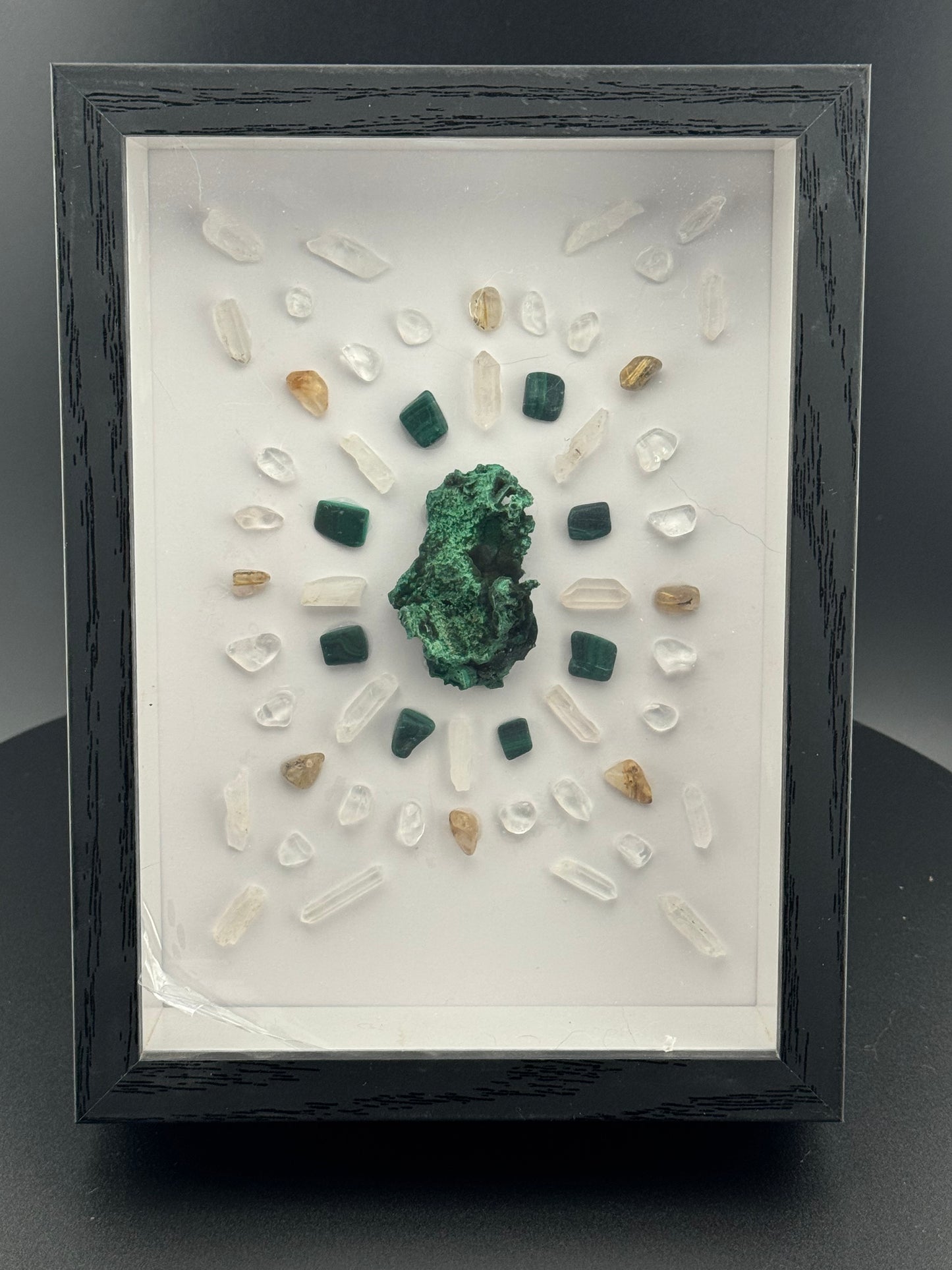 Malachite Crystal Shadowbox