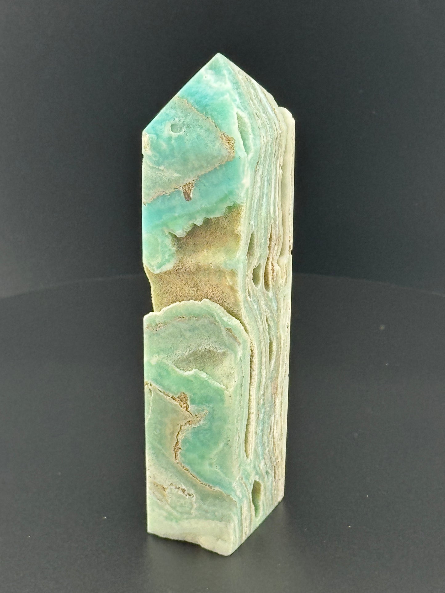 Hemimorphite Tower with Druzy