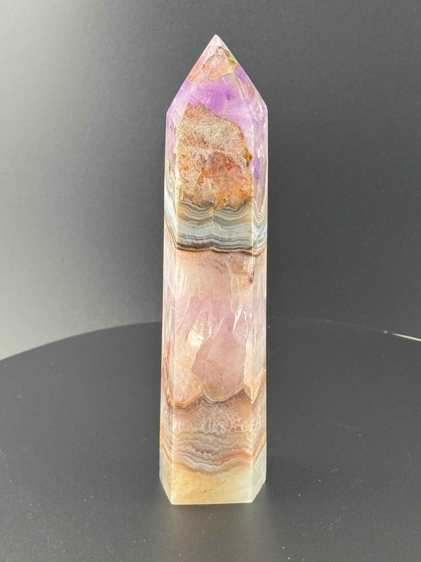Amethyst Point with Agate
