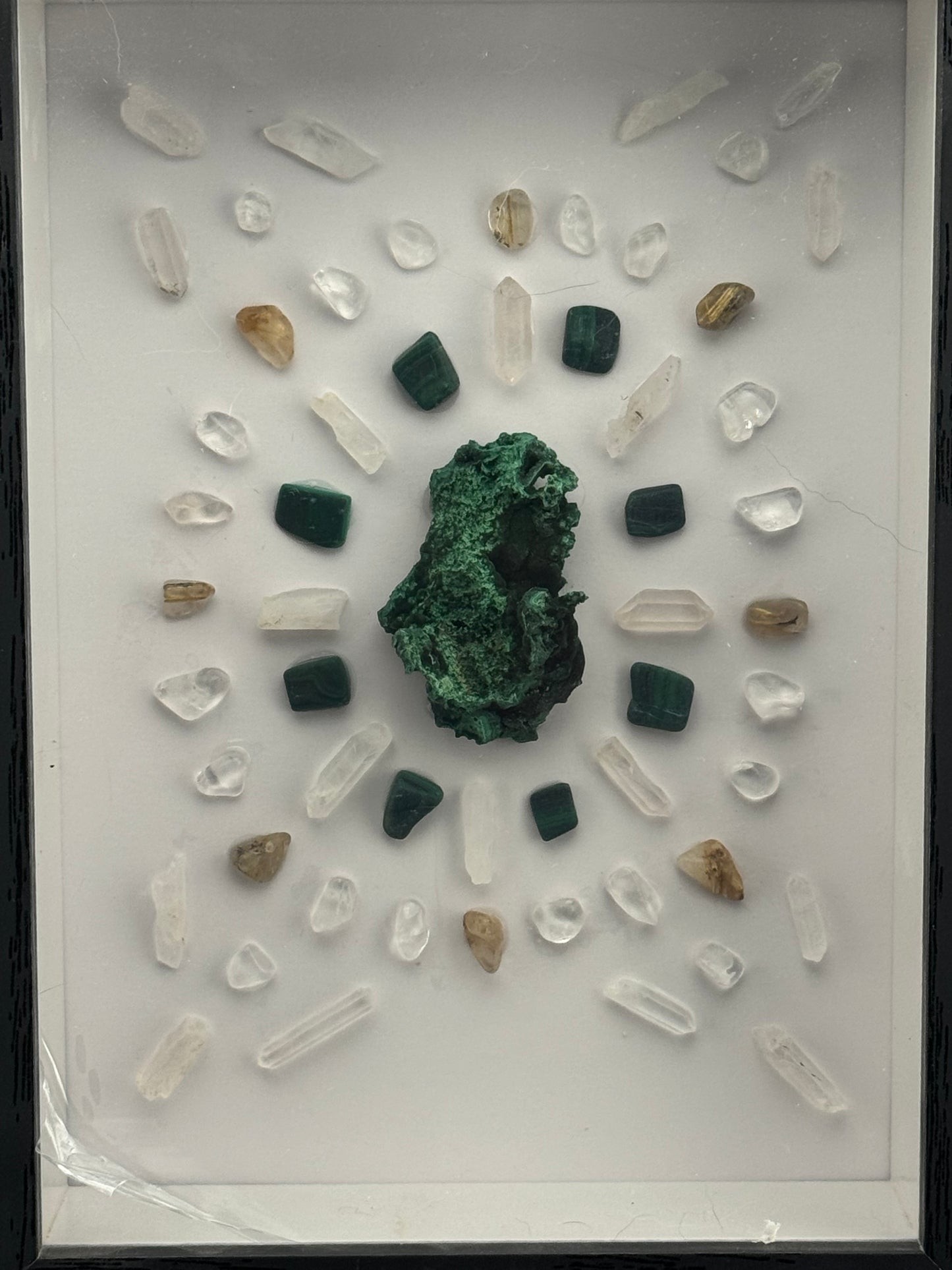 Malachite Crystal Shadowbox