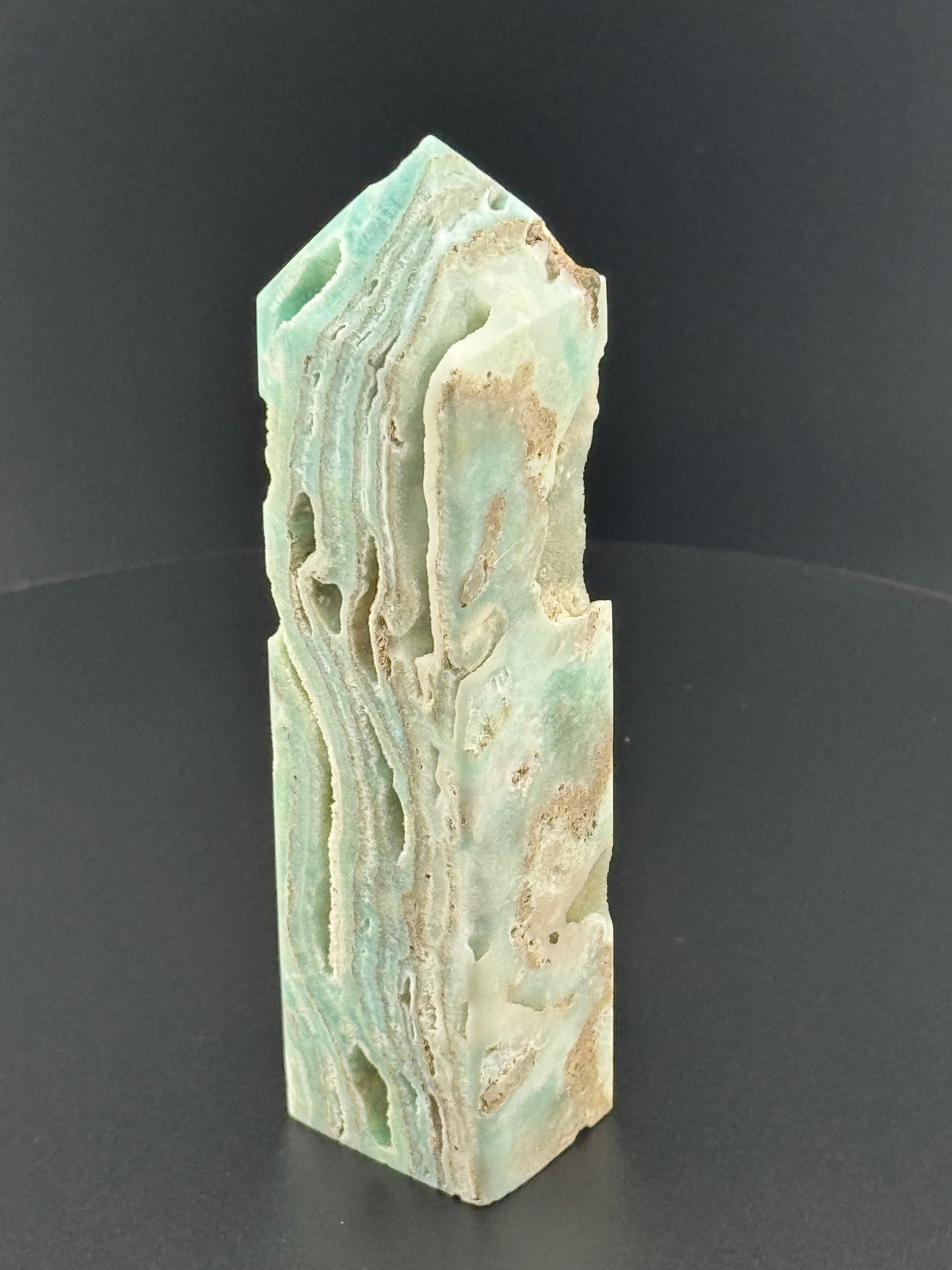 Hemimorphite Tower with Druzy