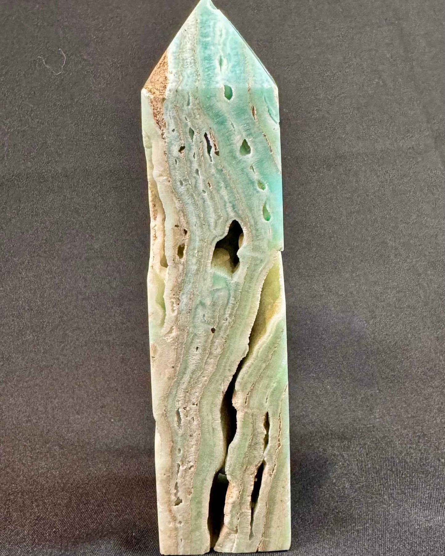Hemimorphite Tower with Druzy - Powers Gems