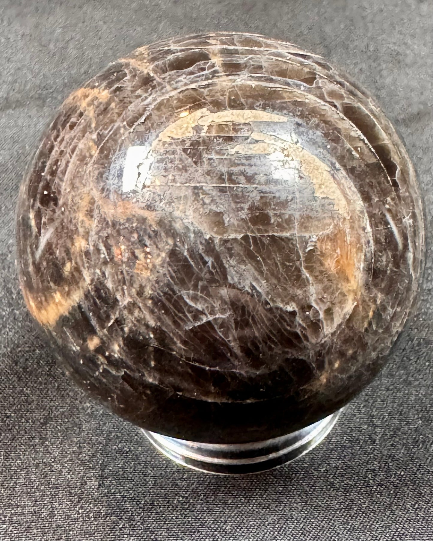 Black Moonstone Sphere - Powers Gems