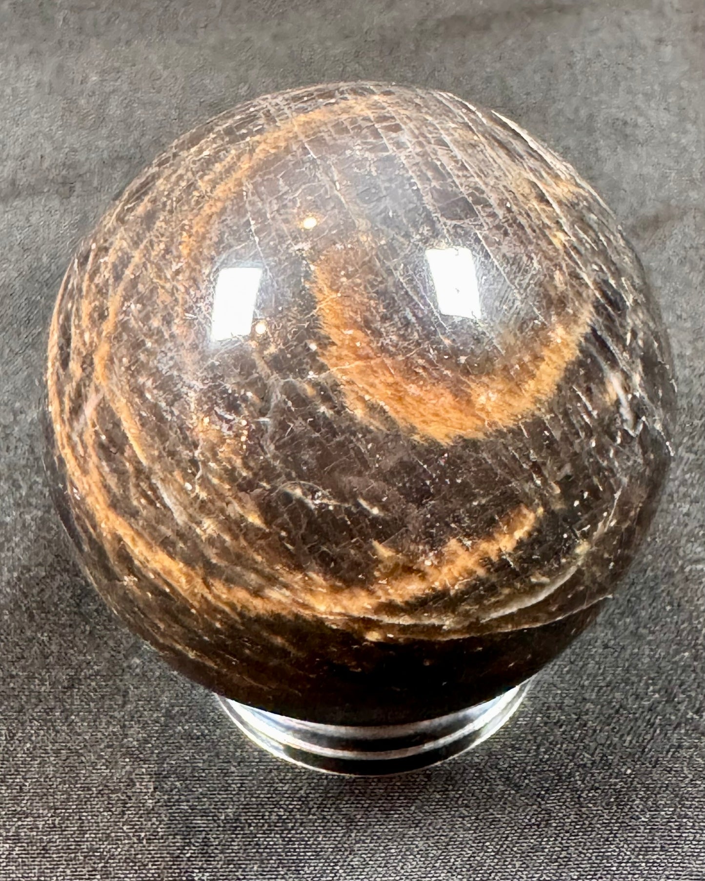 Black Moonstone Sphere - Powers Gems