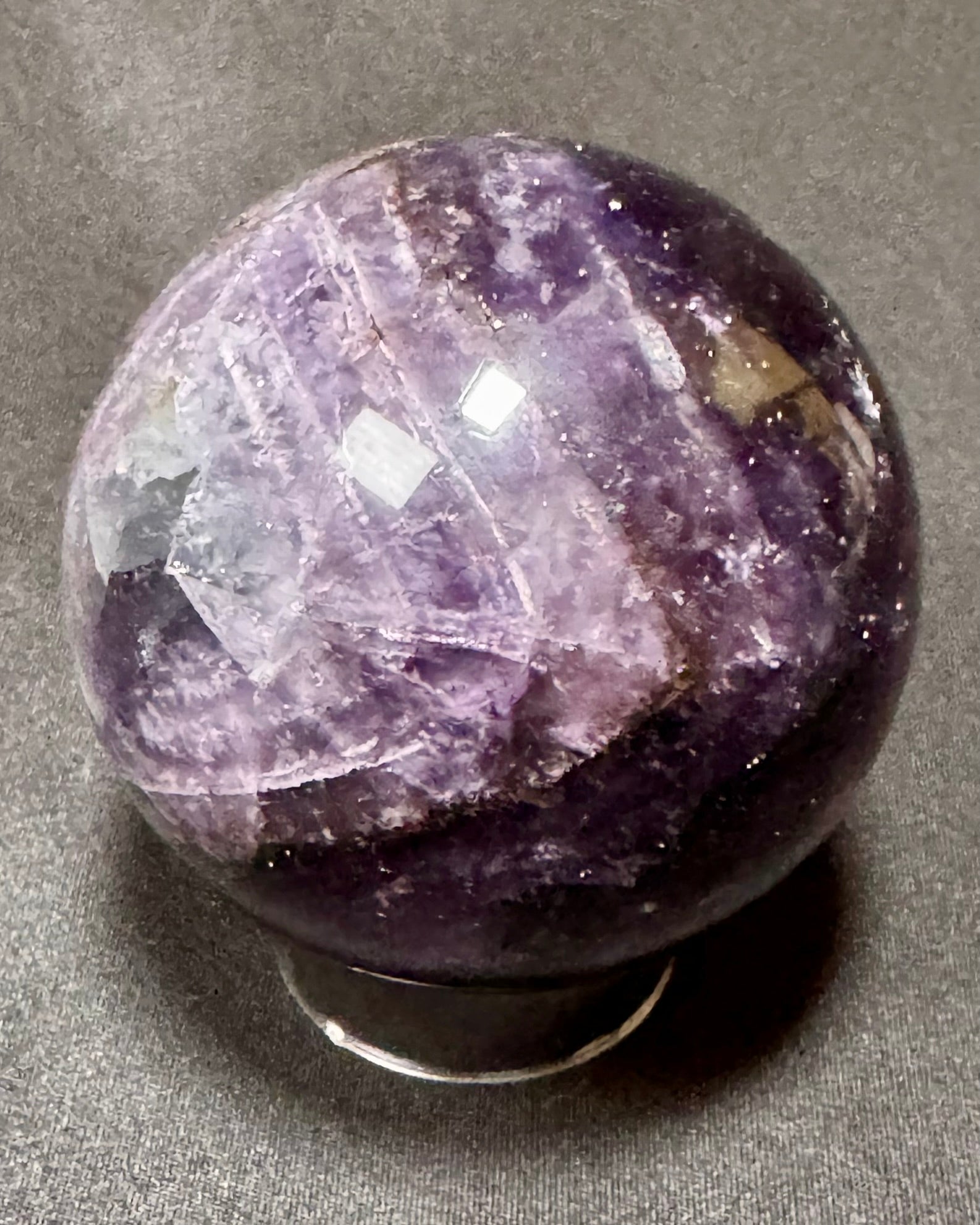 Fluorite with Mica Sphere - Powers Gems