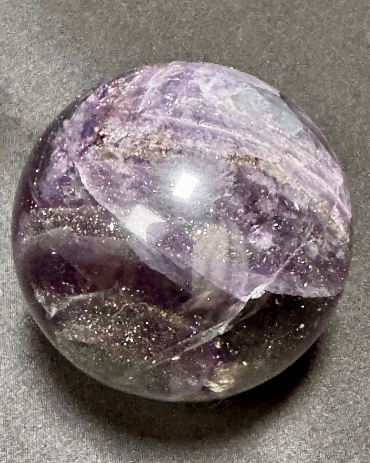 Fluorite with Mica Sphere - Powers Gems