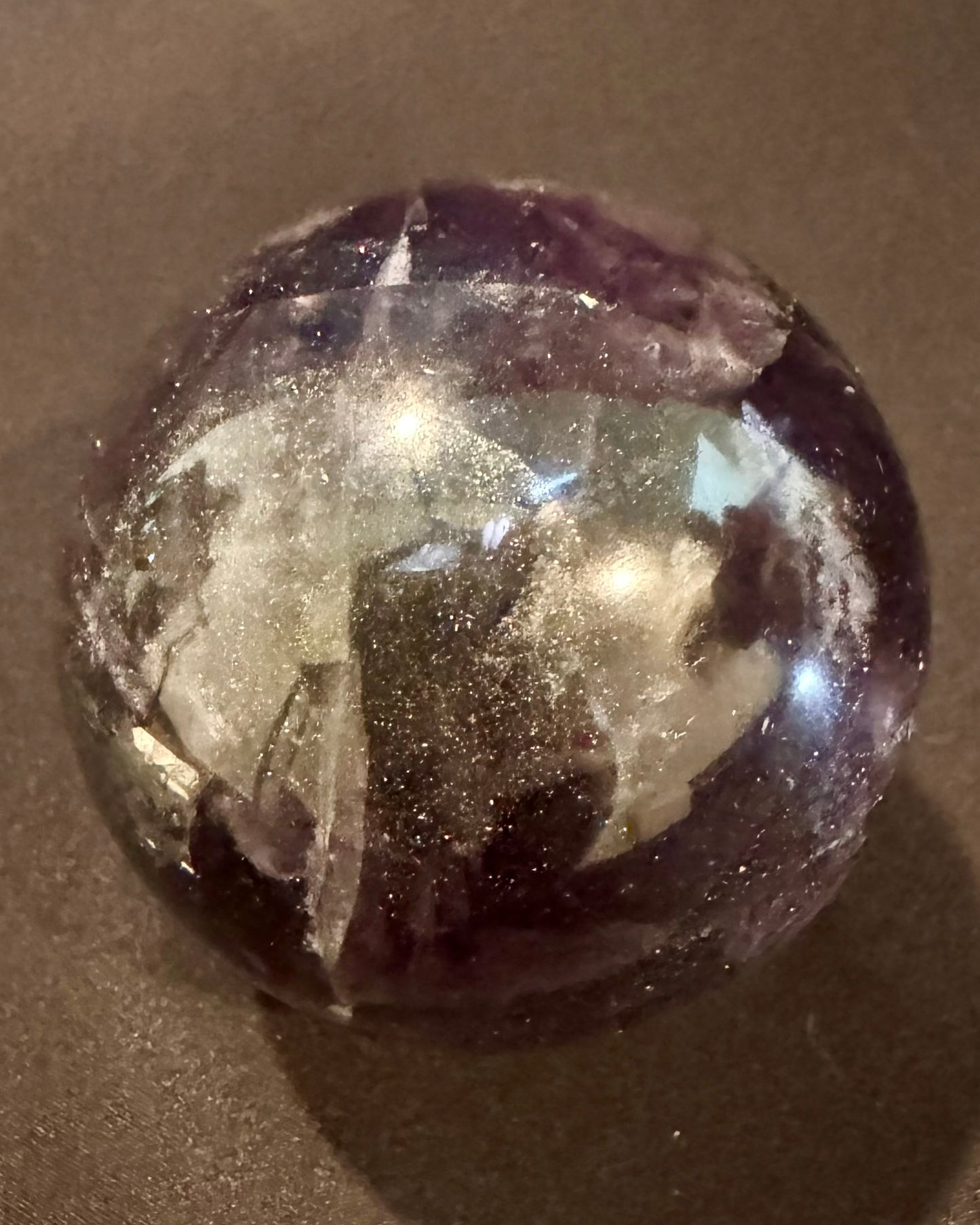 Fluorite with Mica Sphere - Powers Gems
