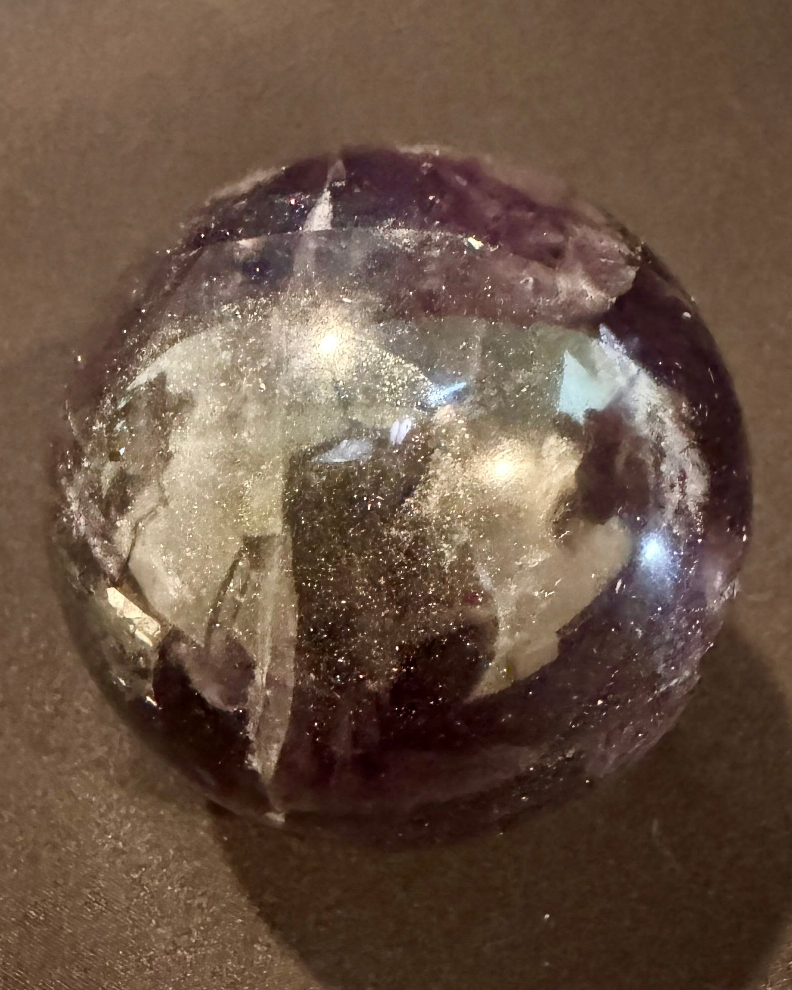 Fluorite with Mica Sphere - Powers Gems
