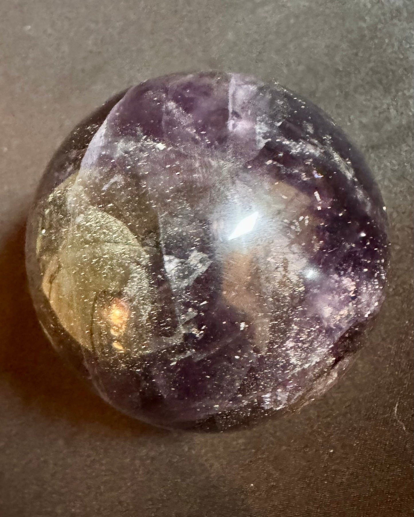 Fluorite with Mica Sphere - Powers Gems
