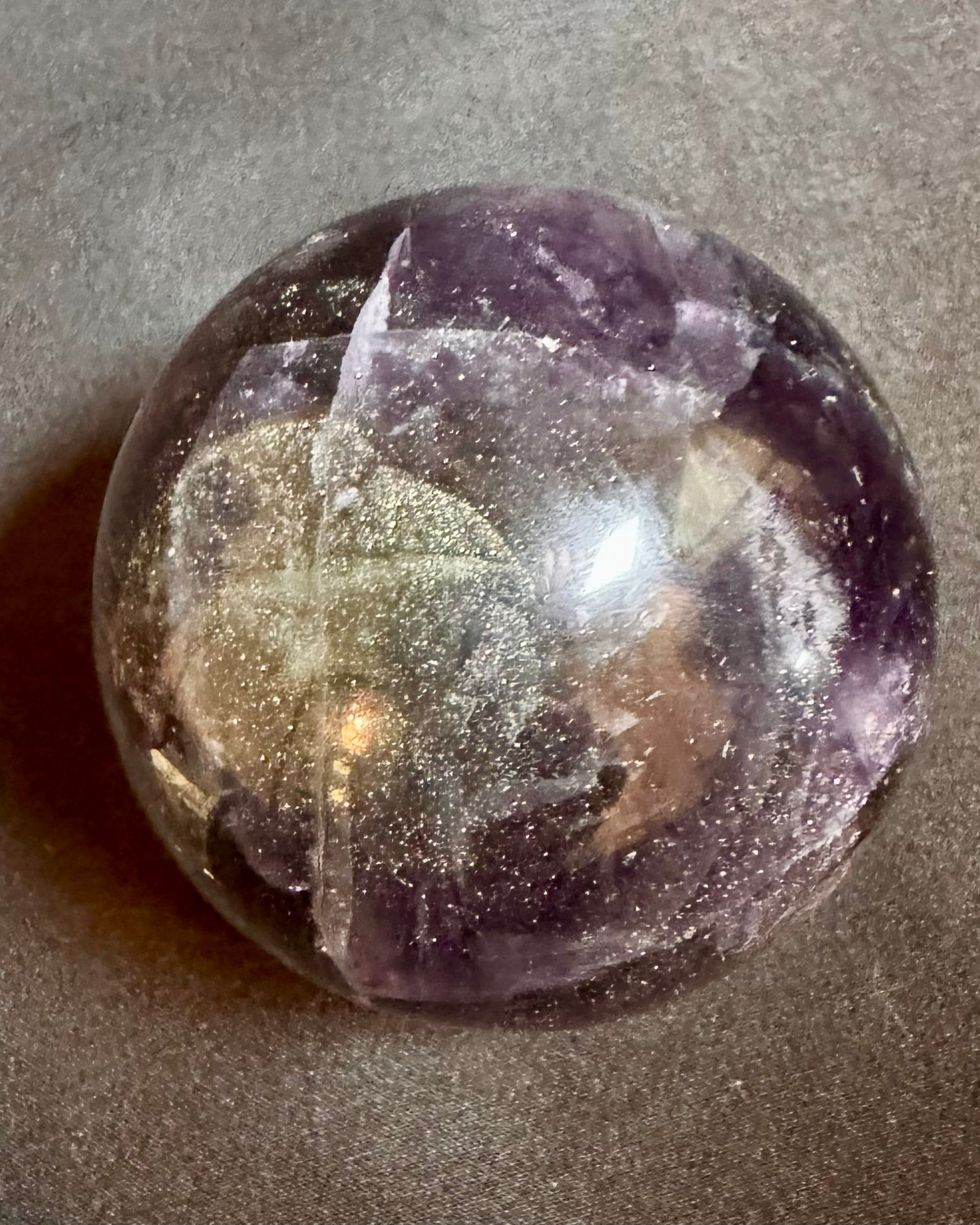 Fluorite with Mica Sphere - Powers Gems