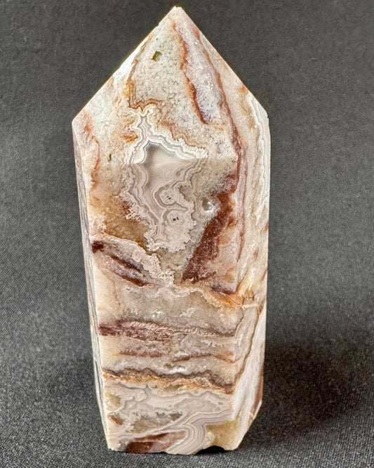 Mexican Crazy Lace Agate Tower - Powers Gems