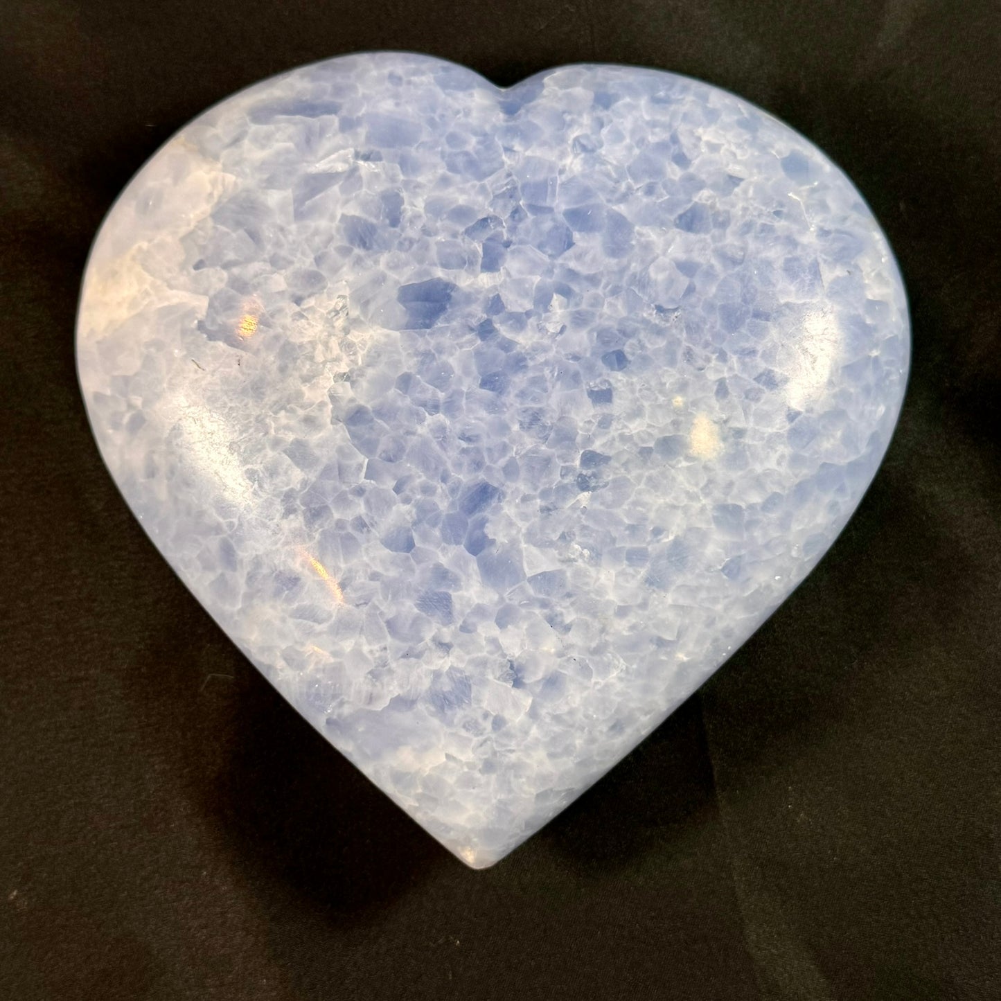Blue Celestite Heart - Powers Gems