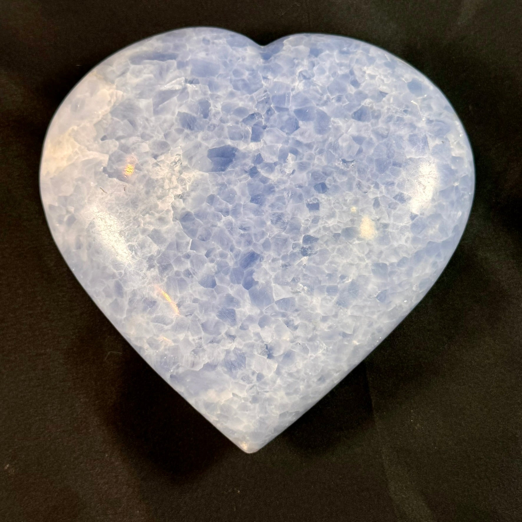 Blue Celestite Heart - Powers Gems