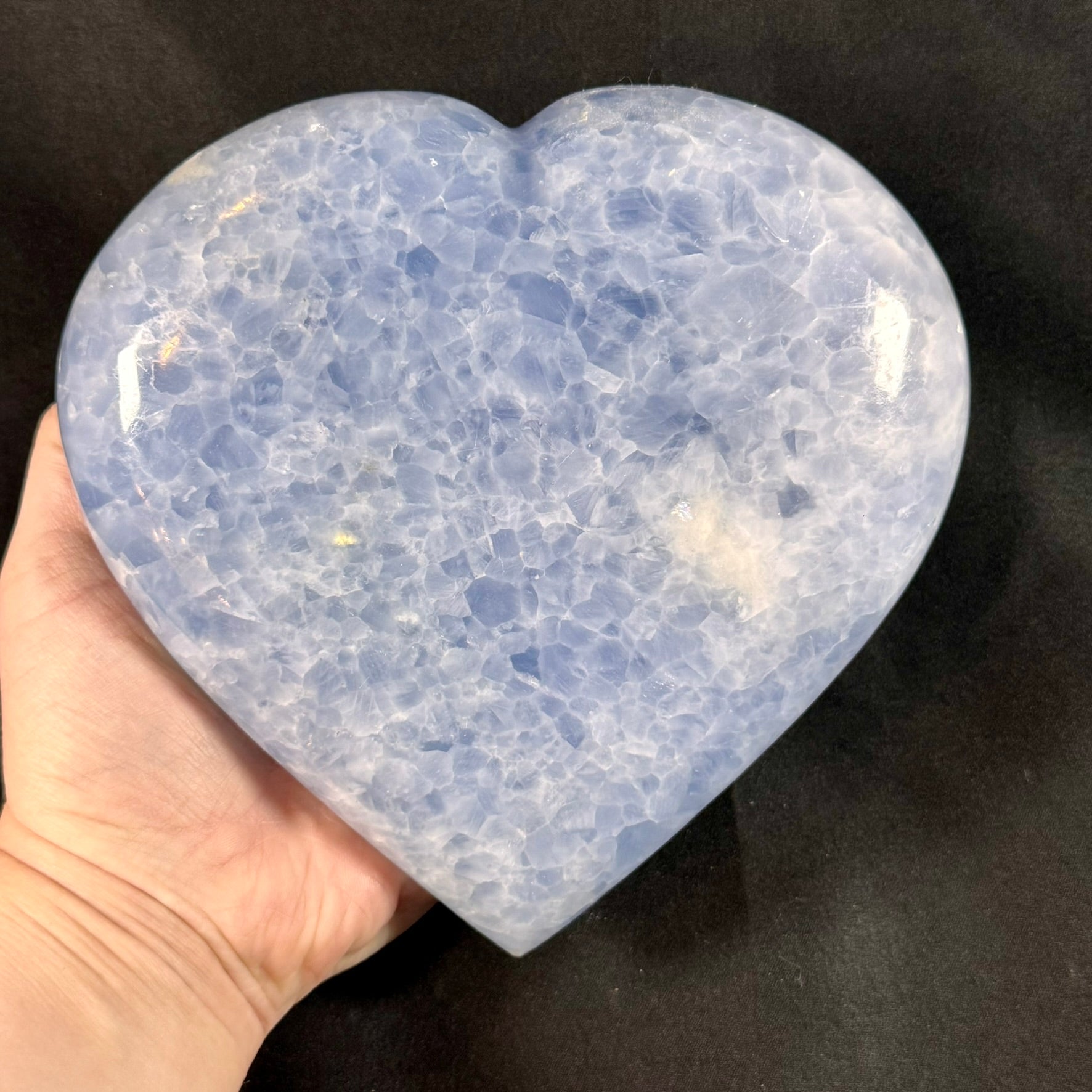 Blue Celestite Heart - Powers Gems