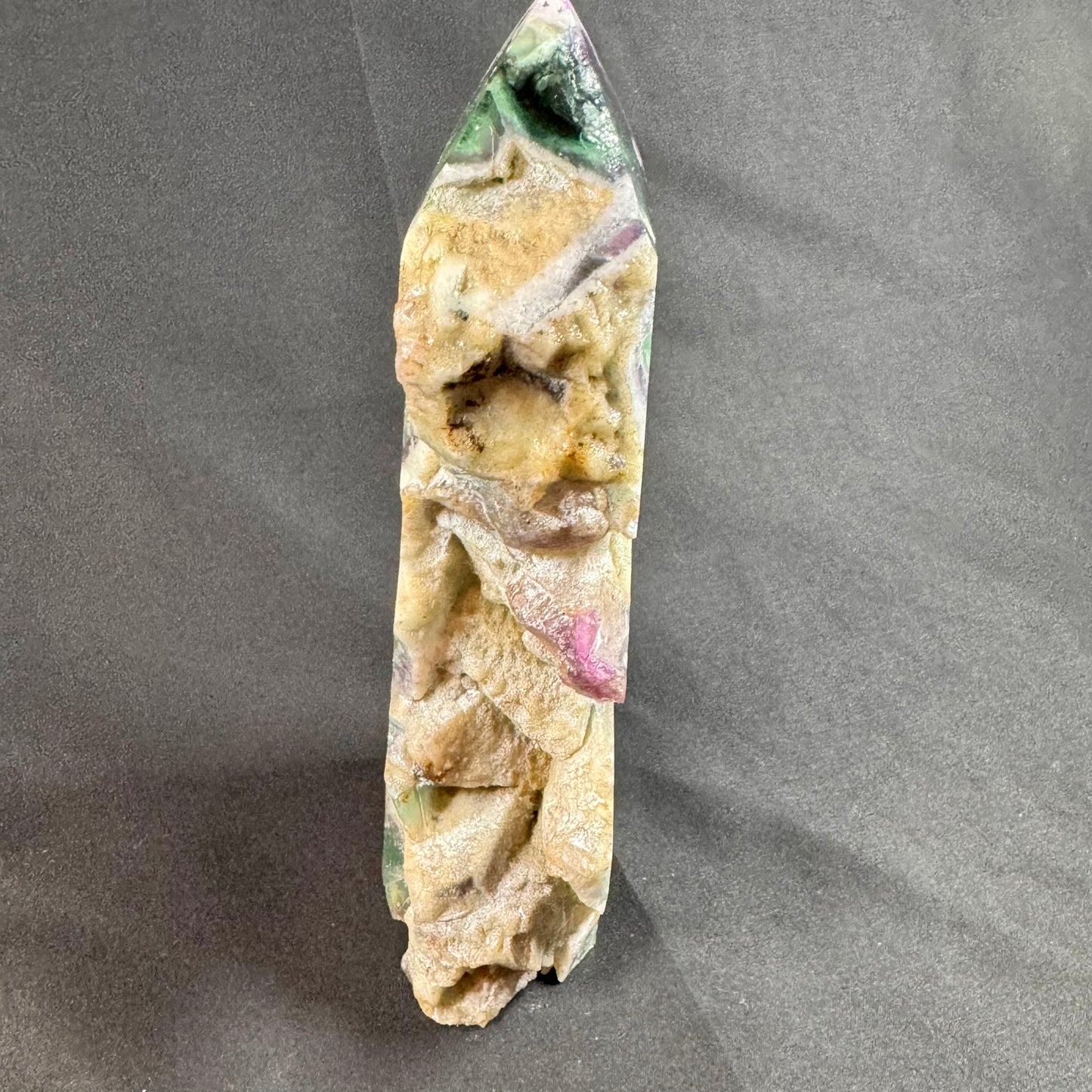 Fluorite Point with Natural Druzy Matrix - Powers Gems