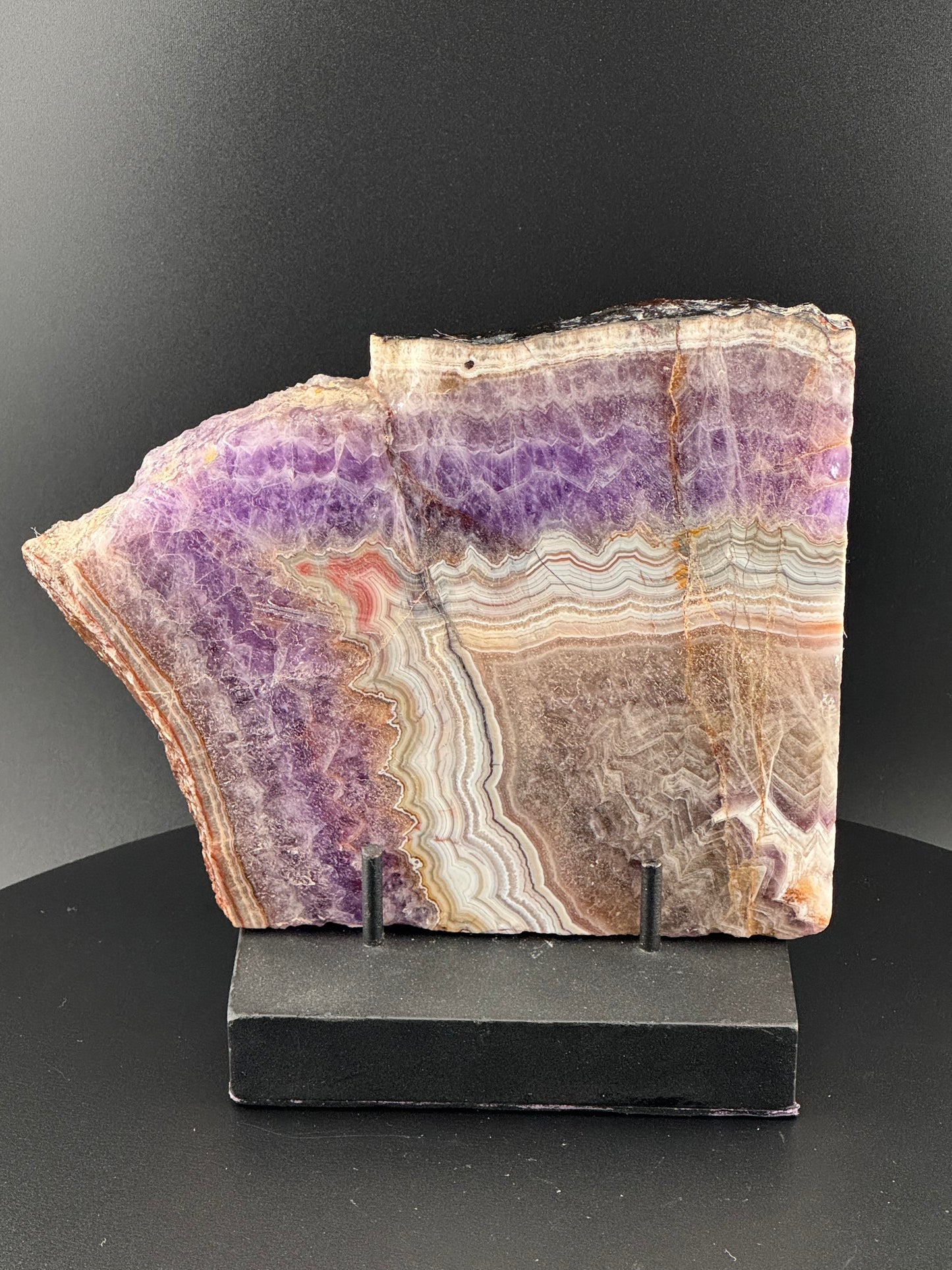Chevron Amethyst Plate